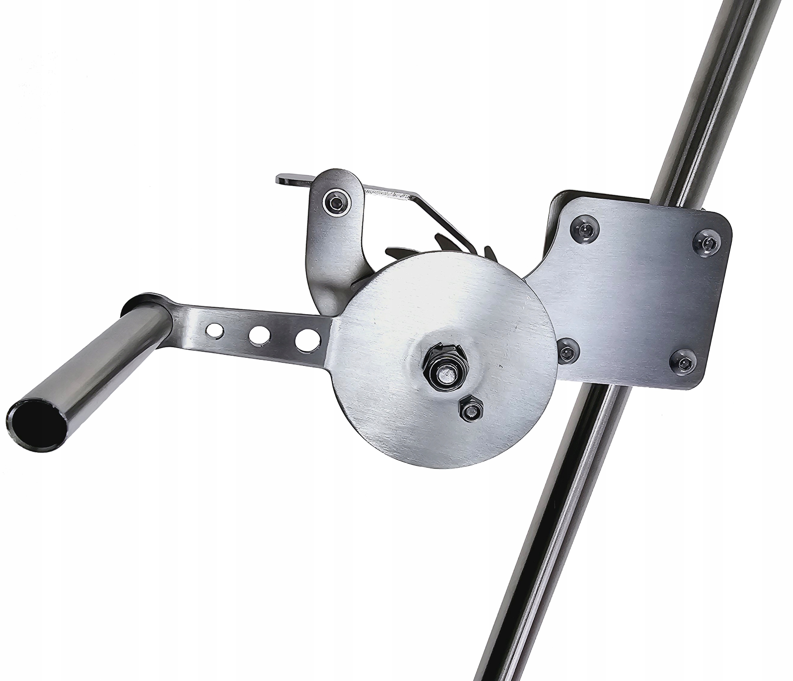 Kołowrotek do grilla nierdzewny blacha 4mm bezinwazyjny łożyska Premium Lux