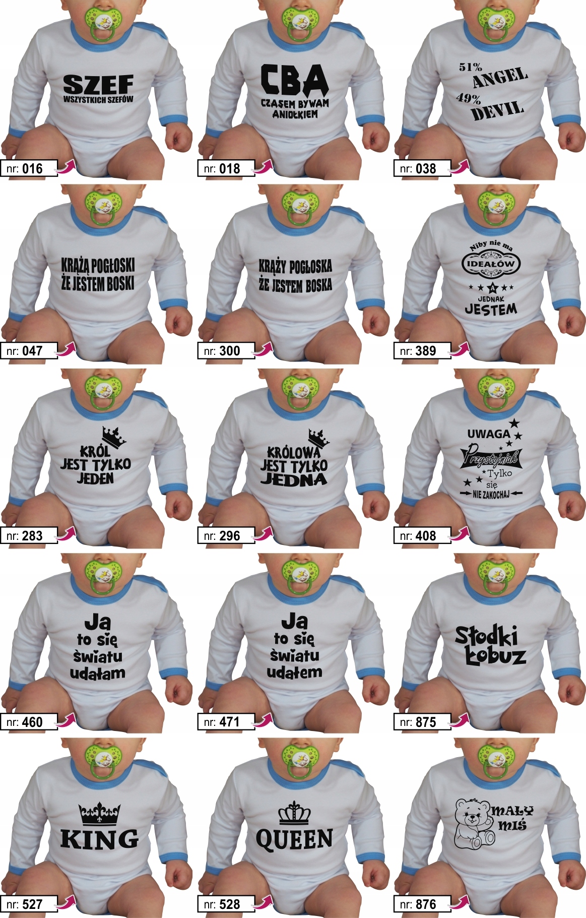 BODY DZIECIĘCE NIEMOWLĘCE UBRANKO Z TWOIM WŁASNYM NADRUKIEM NAPISEM TEKSTEM Liczba sztuk w ofercie 1 szt.