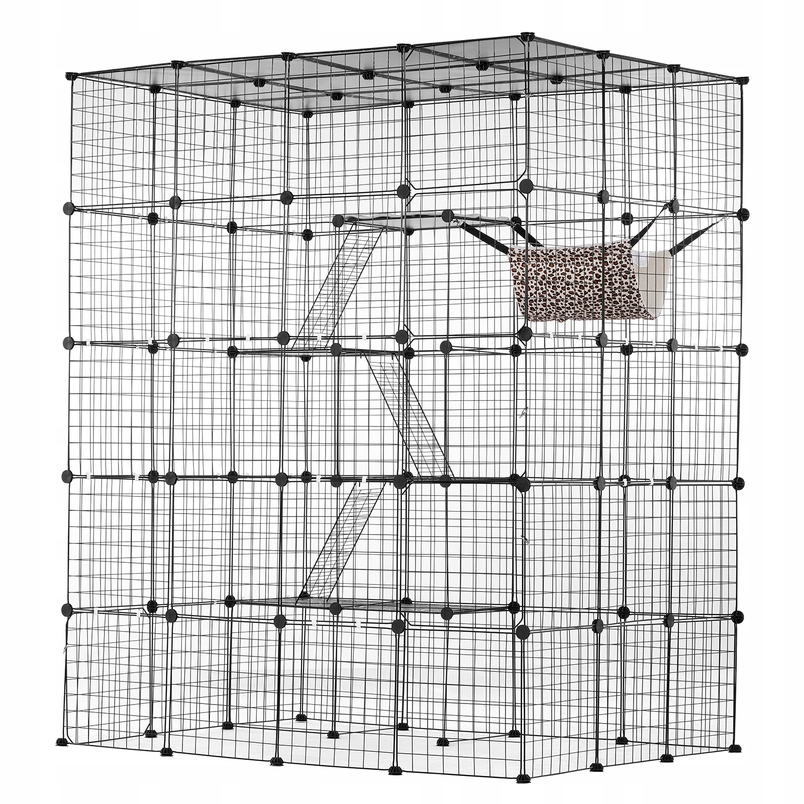 Levně Vevor Klec Pro Kočky 4-úrovňová 1371x1041x1754MM Lze Demontovat