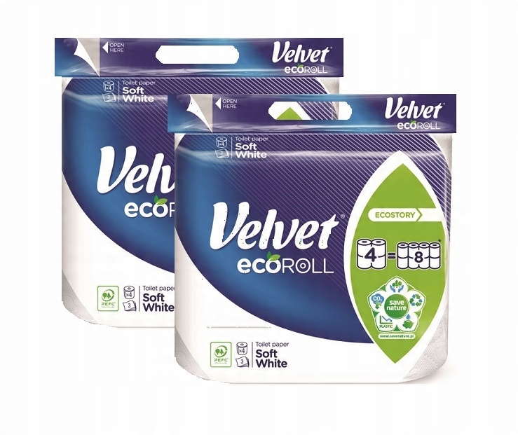 

Papier toaletowy Velvet Delikatny Eco 4rolki x2szt