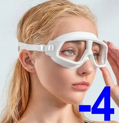 Okulary Pływackie Anti-fog do Pływania Shark K-206 korekcyjne -4