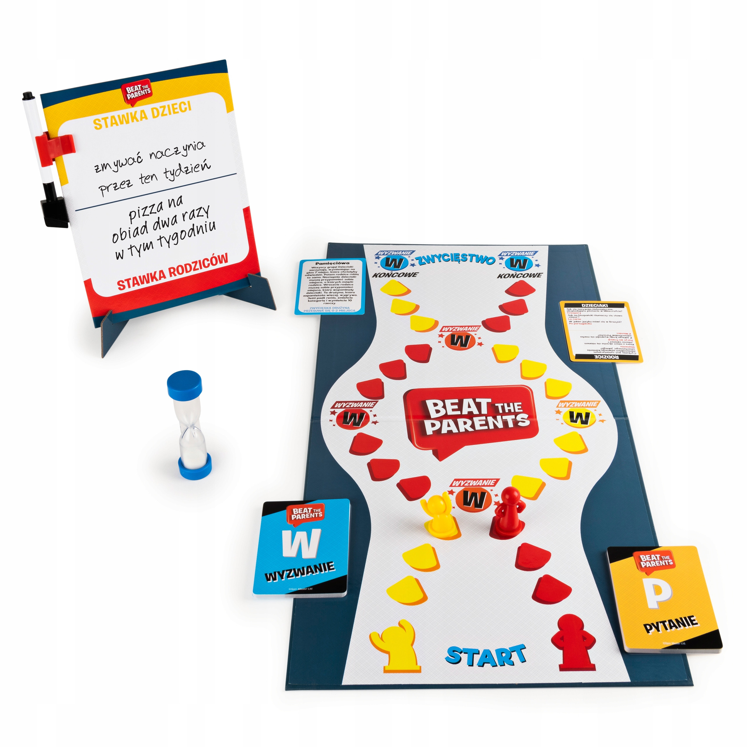 Gra Rodzinna PLANSZOWA Beat The Parents dla DZIECI Relaksująca Rozgrywka Wiek gracza 5-7 lat 8-11 lat 12-14 lat 15-18 lat 18+