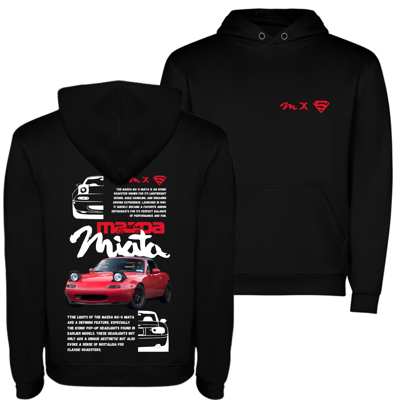 Bluza Z Kapturem Mazda MX5 Miata Miatka Dla Fana Fanki Miaty Jdm