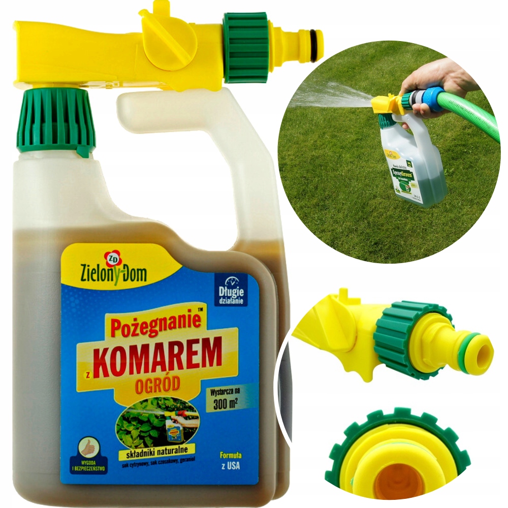 Naturalny Oprysk Na Komary Kleszcze Płyn+ Dozownik Na 300m2 Przeciw Komarom