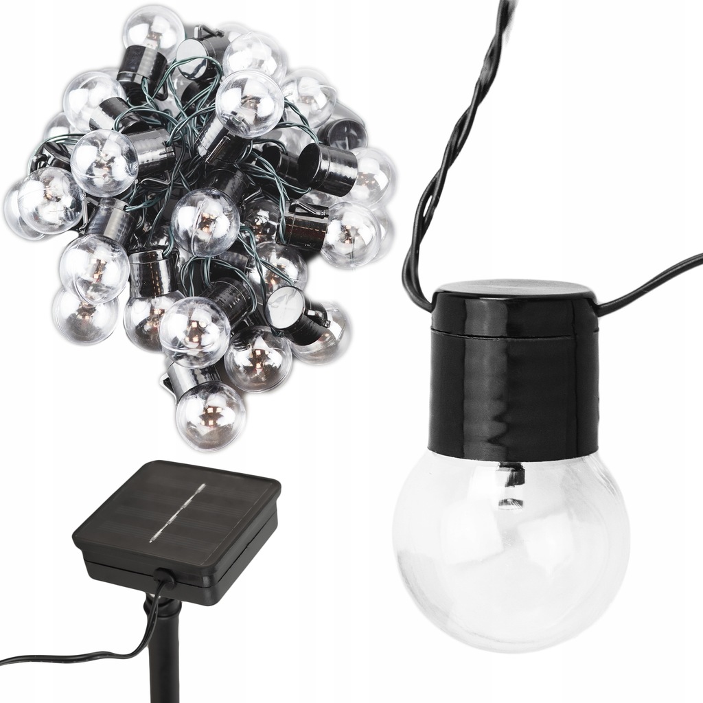 

Girlanda Lampki Ogrodowe Solarne 30x Led 6,2m