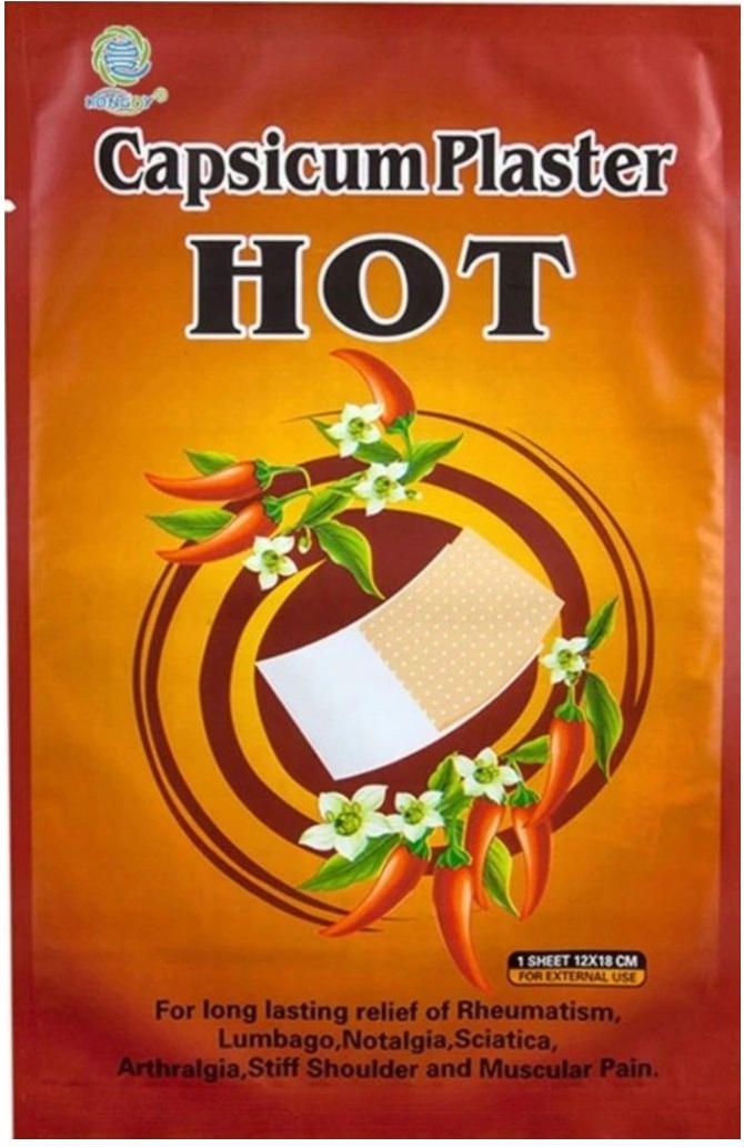 Plaster przeciwbólowy HOT 18cm x 12cm