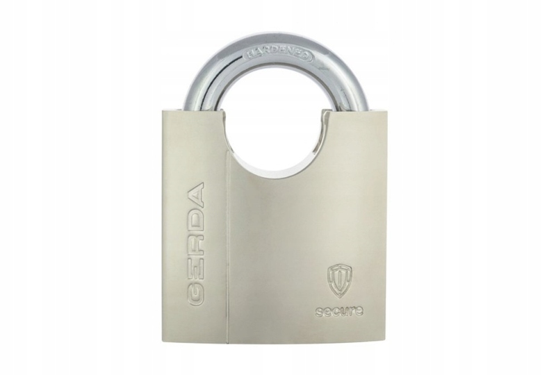 Kłódka pałąk chroniona niklowana Secure 70mm Gerda