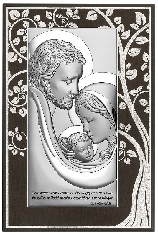 Strieborný obraz Svätá rodina Gravírovanie Zadarmo! 6650SM/5A