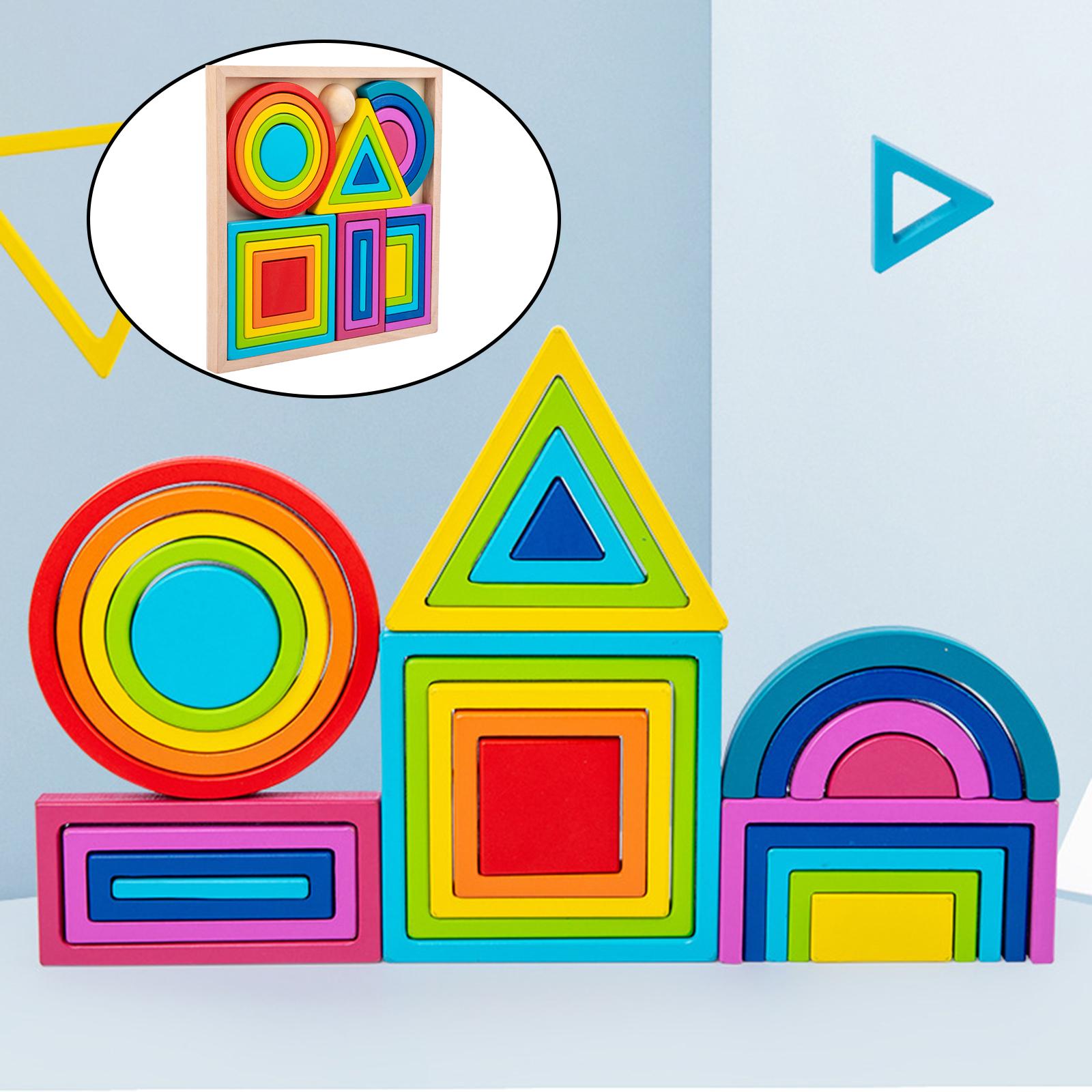 Zestaw klocków Rainbow Nesting dla dzieci, duży Płeć unisex