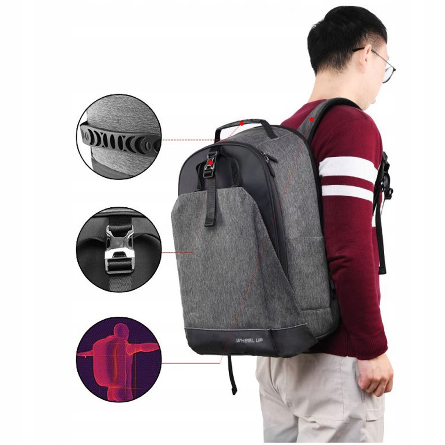 PLECAK ROWEROWY SAKWA TORBA NA BAGAŻNIK ROWEROWY Marka Wheel-Up