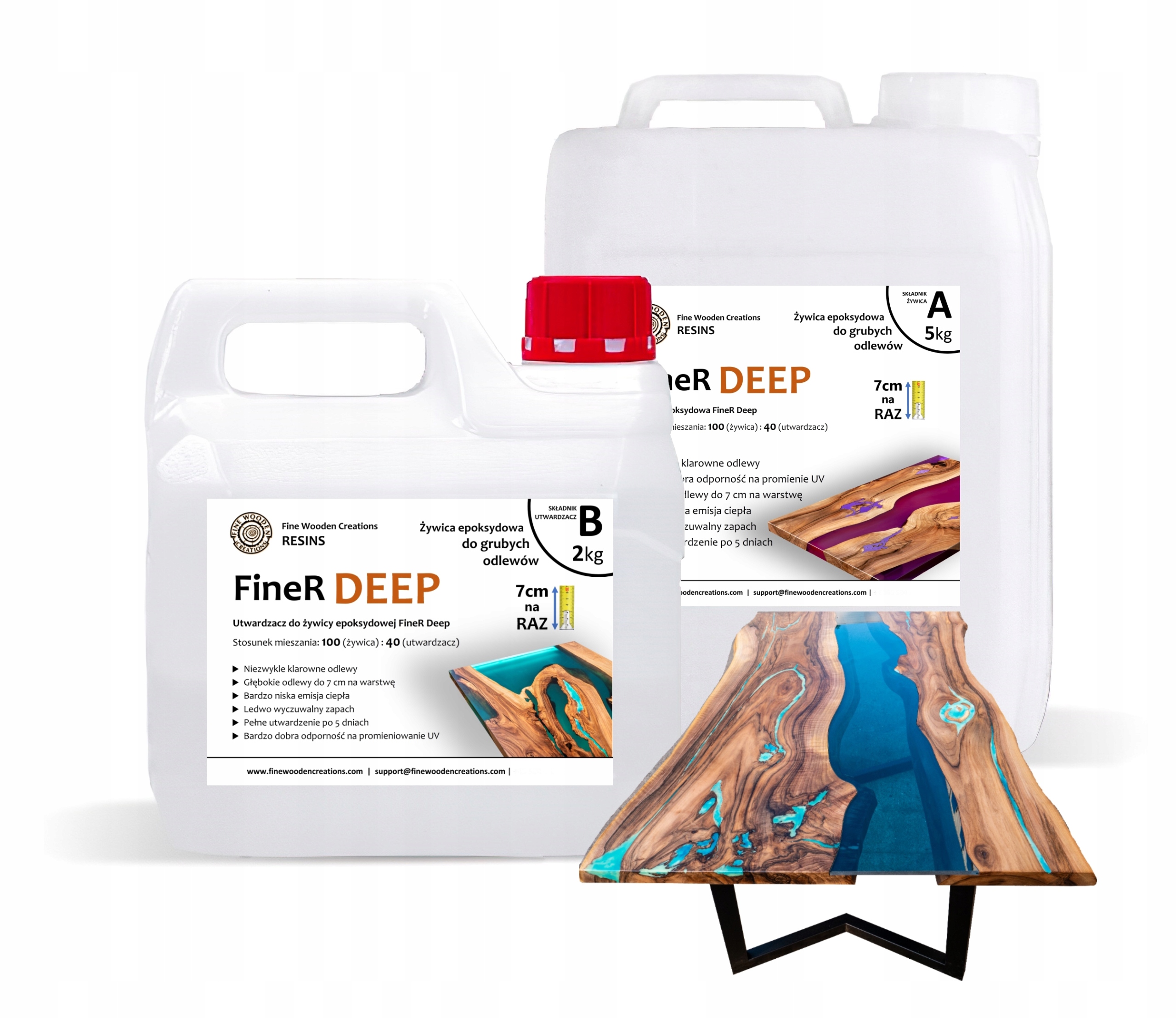 Epoxidová pryskyřice na dřevo Krystalická FineR Deep 7 cm 42 kg