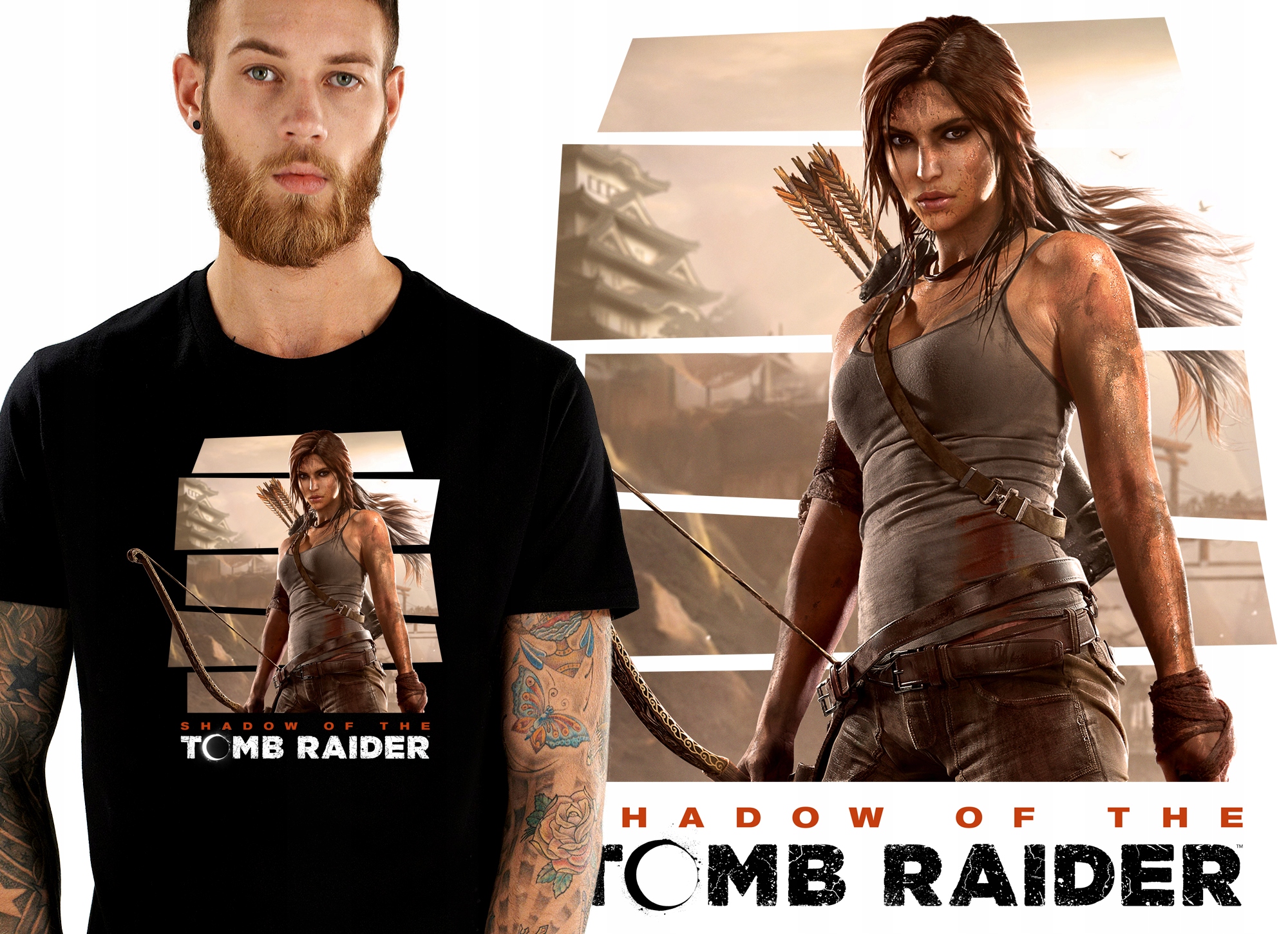 

Tomb Raider Shadow Lara Croft Koszulka Męska S