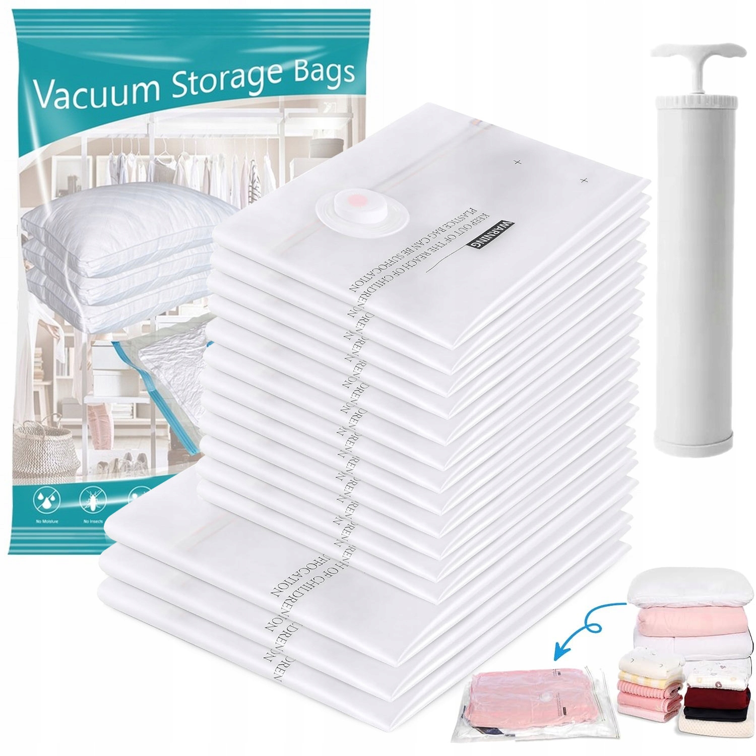 Levně Sada vakuových sáčků s ruční pumpičkou