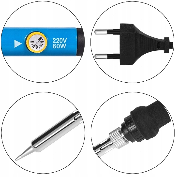 LUTOWNICA PRECYZYJNA 20 ELEMENTÓW ORGANIZER ETUI DUŻY ZESTAW LUTOWNICZY Zasilanie sieciowe