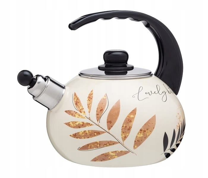 

Czajnik emaliowany Fiorello 2,2 l czarne liście