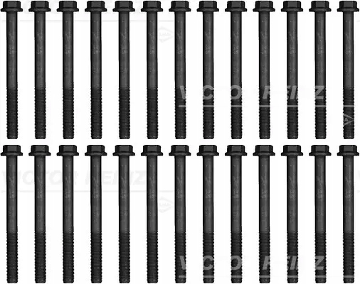 Zestaw śrub głowicy cylindrów pasuje do: IVECO CROSSWAY, STRALIS I, ST Producent części Victor Reinz