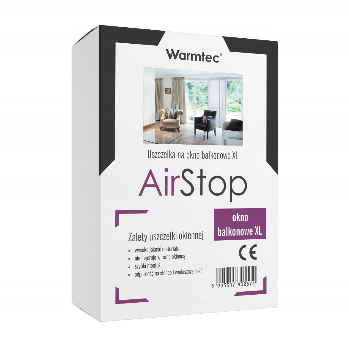Uszczelka okienna do klimatyzatora przenośnego XL okno balkonowe Warmtec