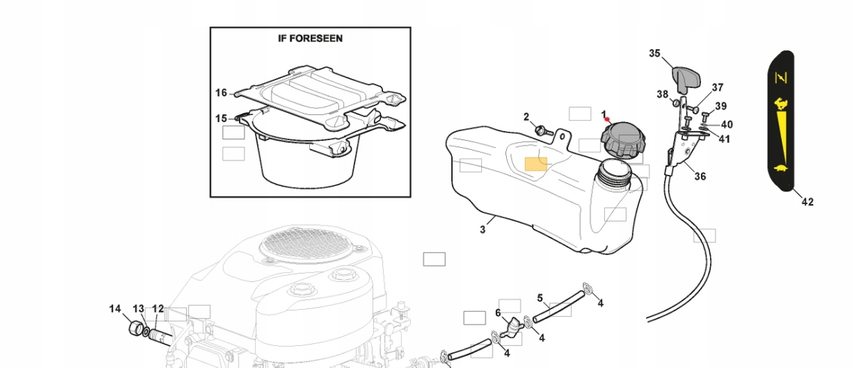 Oryginalny korek zbiornika paliwa do traktorka Stiga (125795001/1) Typ korek