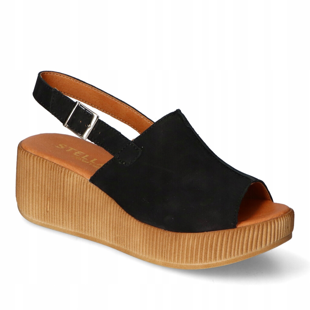 Sandály Stella 927 Černá 2 nubuk 39