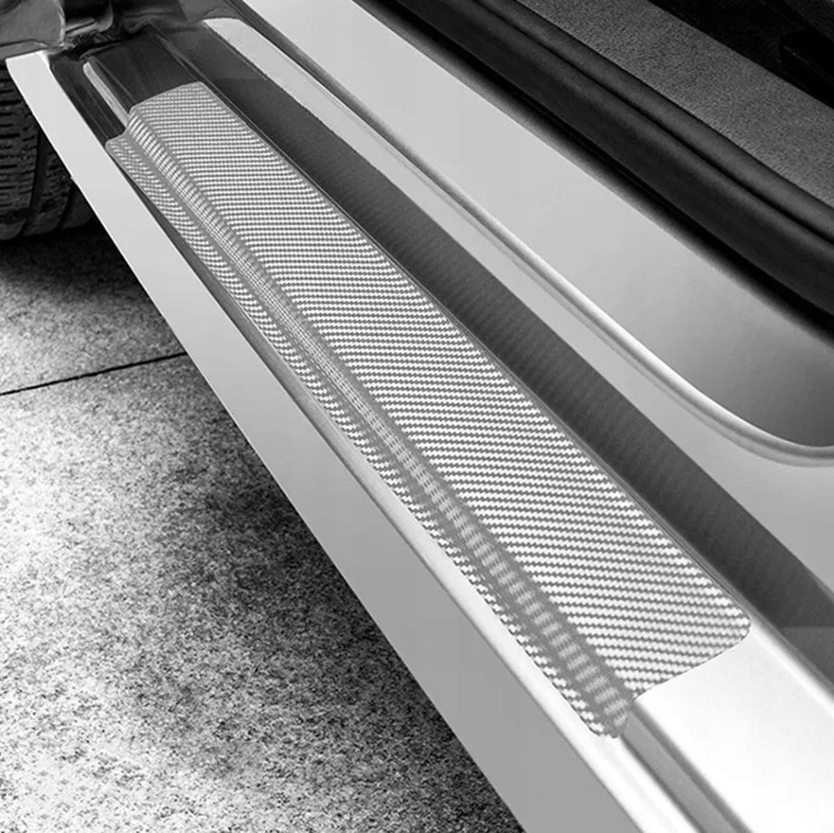 NAKLEJKI OCHRONNE PROGI DRZWI 4SZT SREBRNE Producent części Aptel