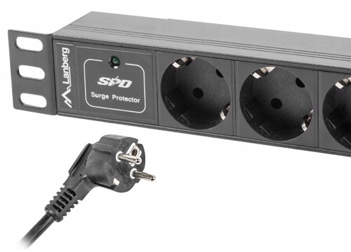 

Listwa Rack 10'' 1U 10A 3X Schuko 2M Czarna