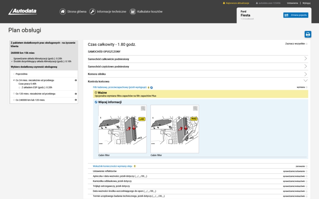 Autodata online S&M serwis obsługa samochodów MHHSERWIS