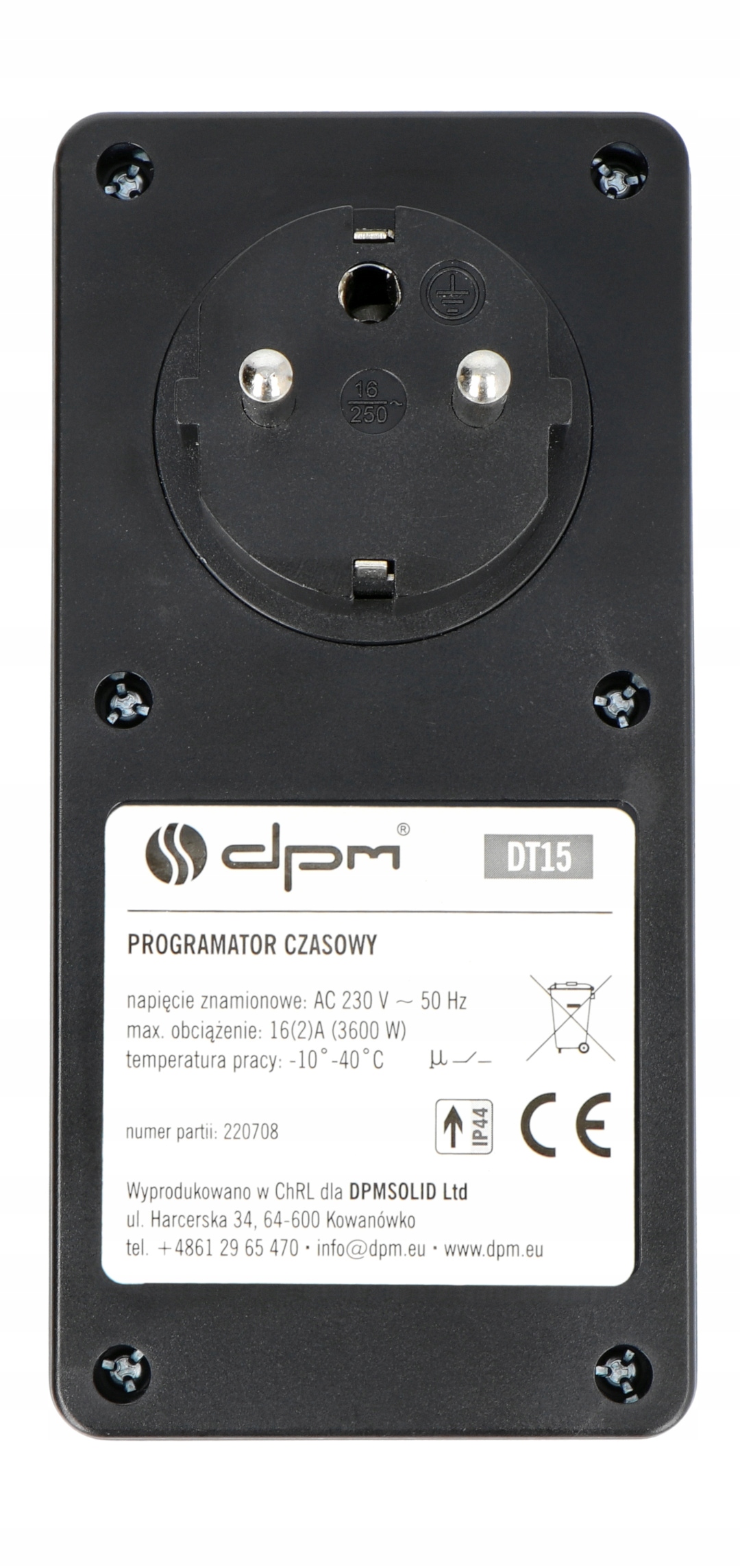 Programator czasowy analogowy z czujnikiem Kod producenta DT15