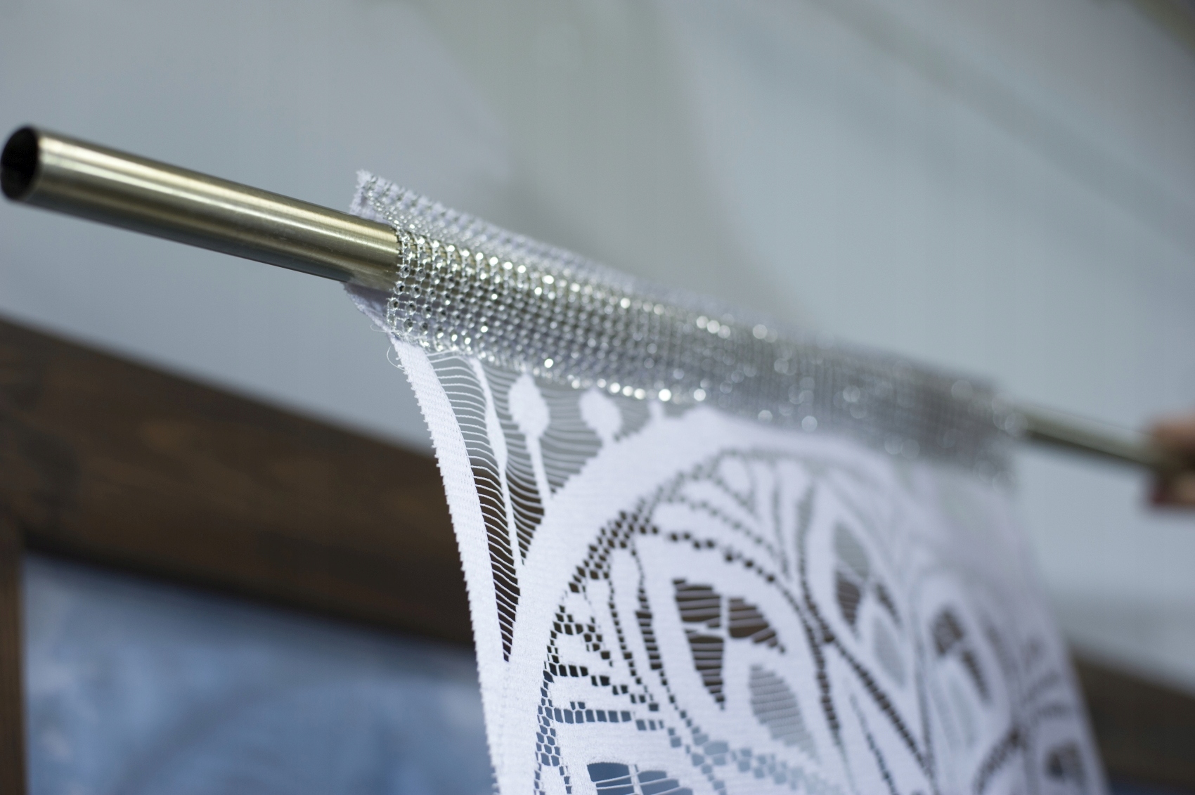 AŻUR ŻAKARDOWY ŁAPACZ SNÓW z CYRKONIAMI GLAMOUR a Materiał żakard