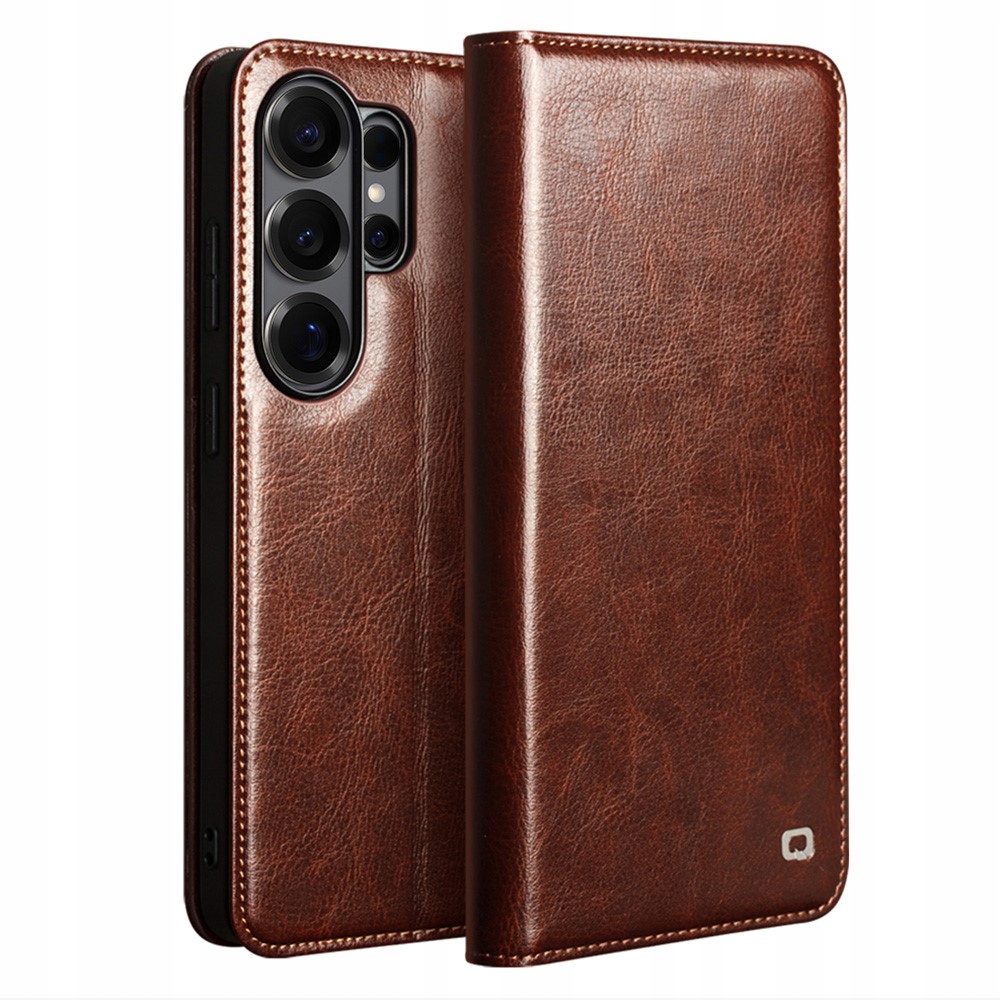 Kožené Flipové pouzdro pro Galaxy S26 Ultra, Qialino Leather Wallet, kryt