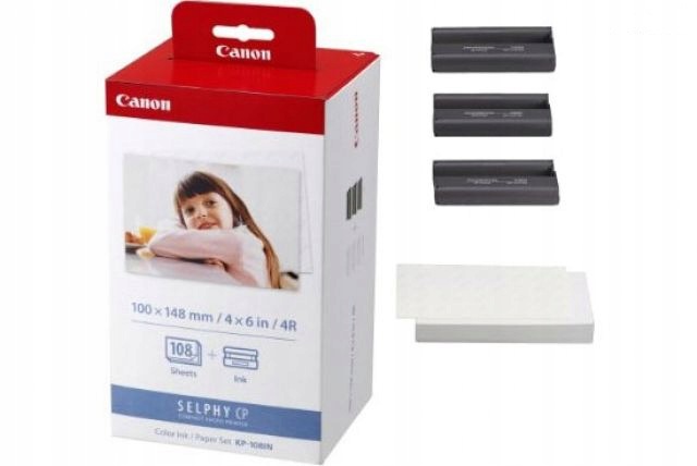 Canon fotopapíry KP-108IN (3x KP36IN), 108 ks, 10x15 cm pro tiskárny Cpxxx