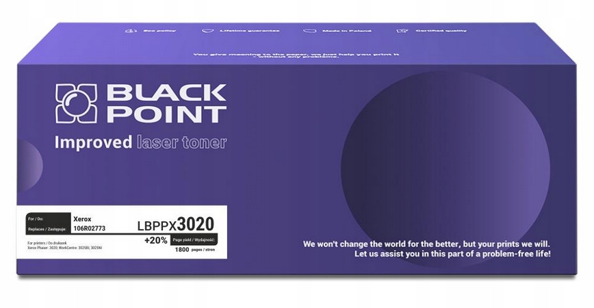Toner Black Point LBPPX3020 do Xerox 106R02773 1800str czarny (black)