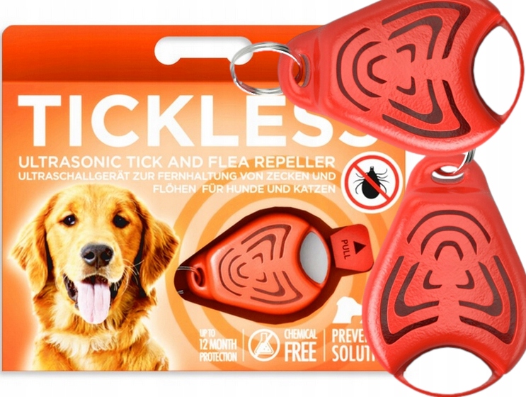Tickless Ultrazvuková Ochrana Proti Klíšťatům A Blechám Pro Psy) Oranžová