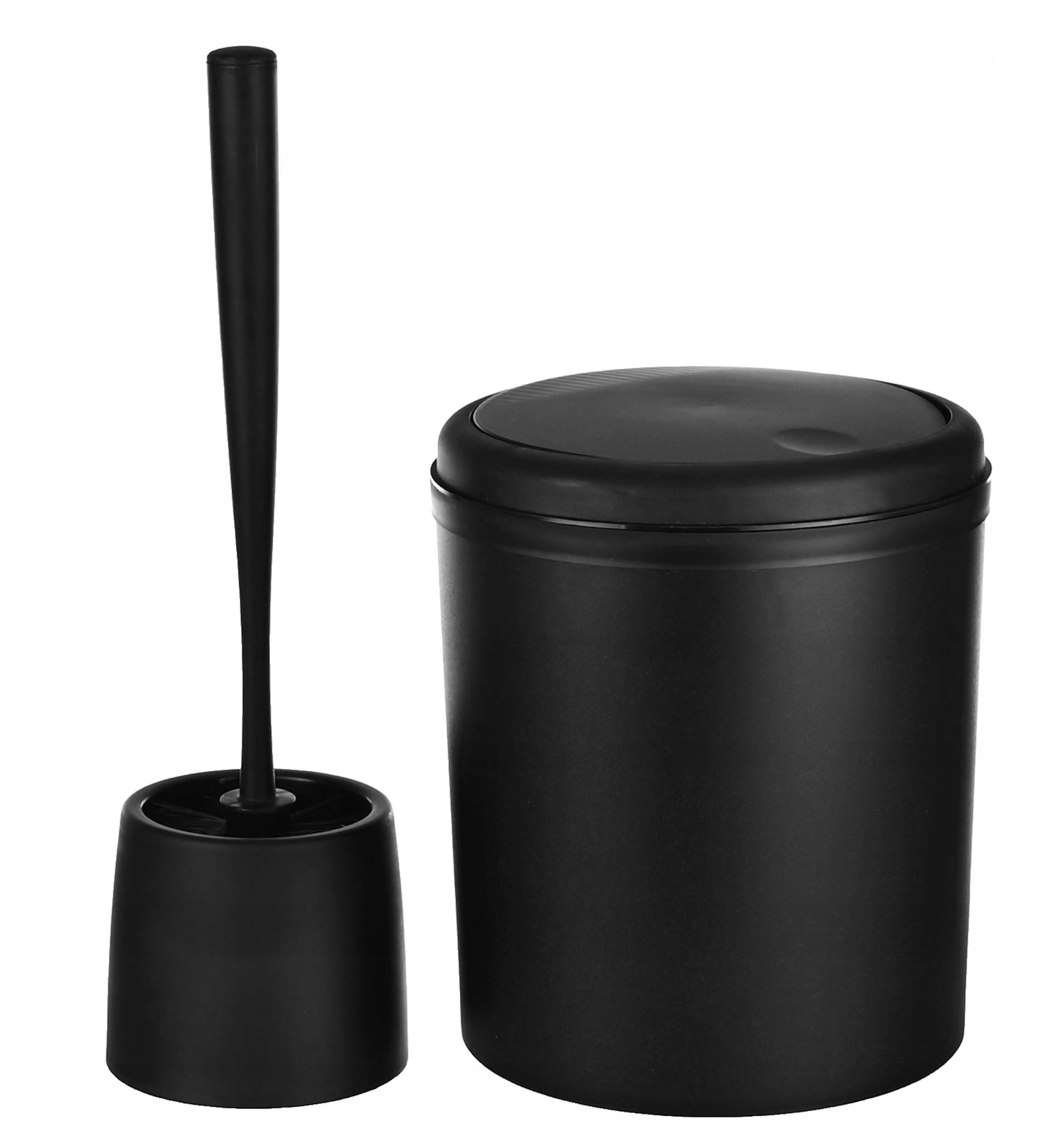 

Zestaw Kosz Uchylny 5L Szczotka Wc Czarny Mat Db