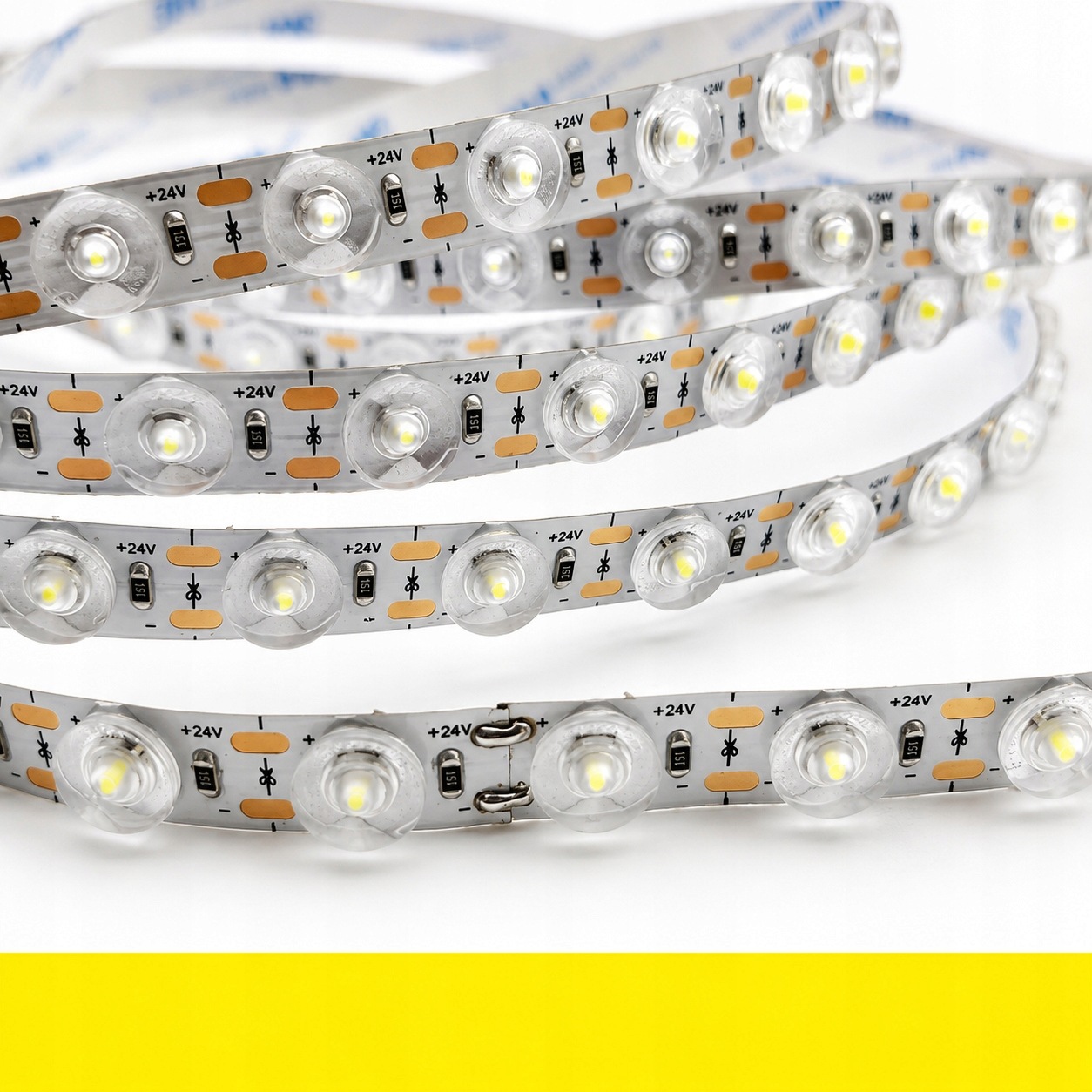 Led páska optická pro kazety 48 LED/m IP20 24V Žlutá 10 m