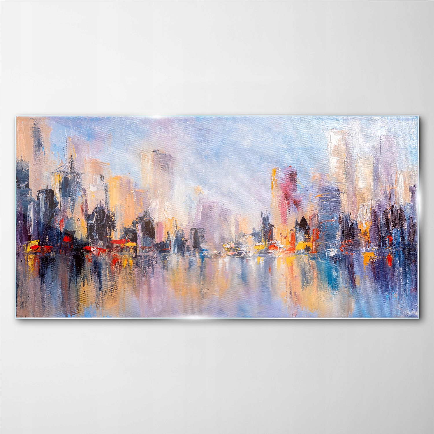 

Obraz szklany na ścianę Malarstwo miasto 140x70 cm