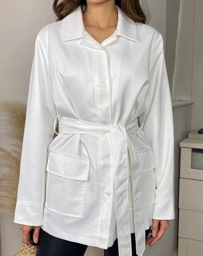 B8A202 BIAŁA MARYNARKA THREADBARE XS