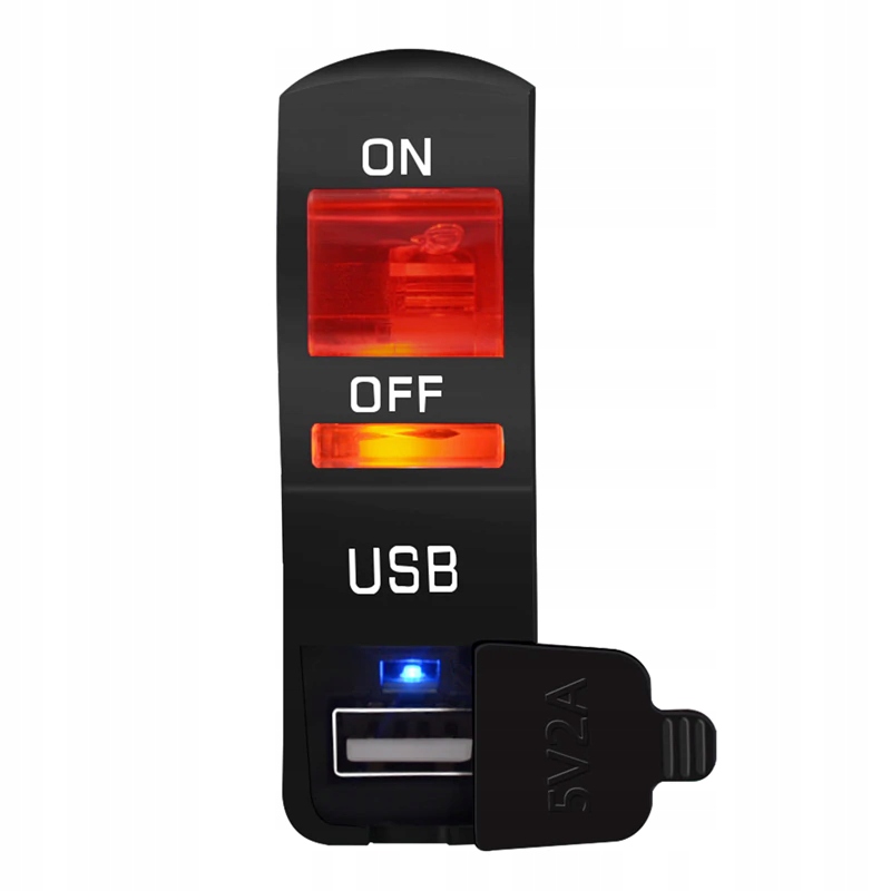 PRZEŁĄCZNIK WŁĄCZNIK ŁADOWARKA QUAD LED USB 2A Numer katalogowy części USB