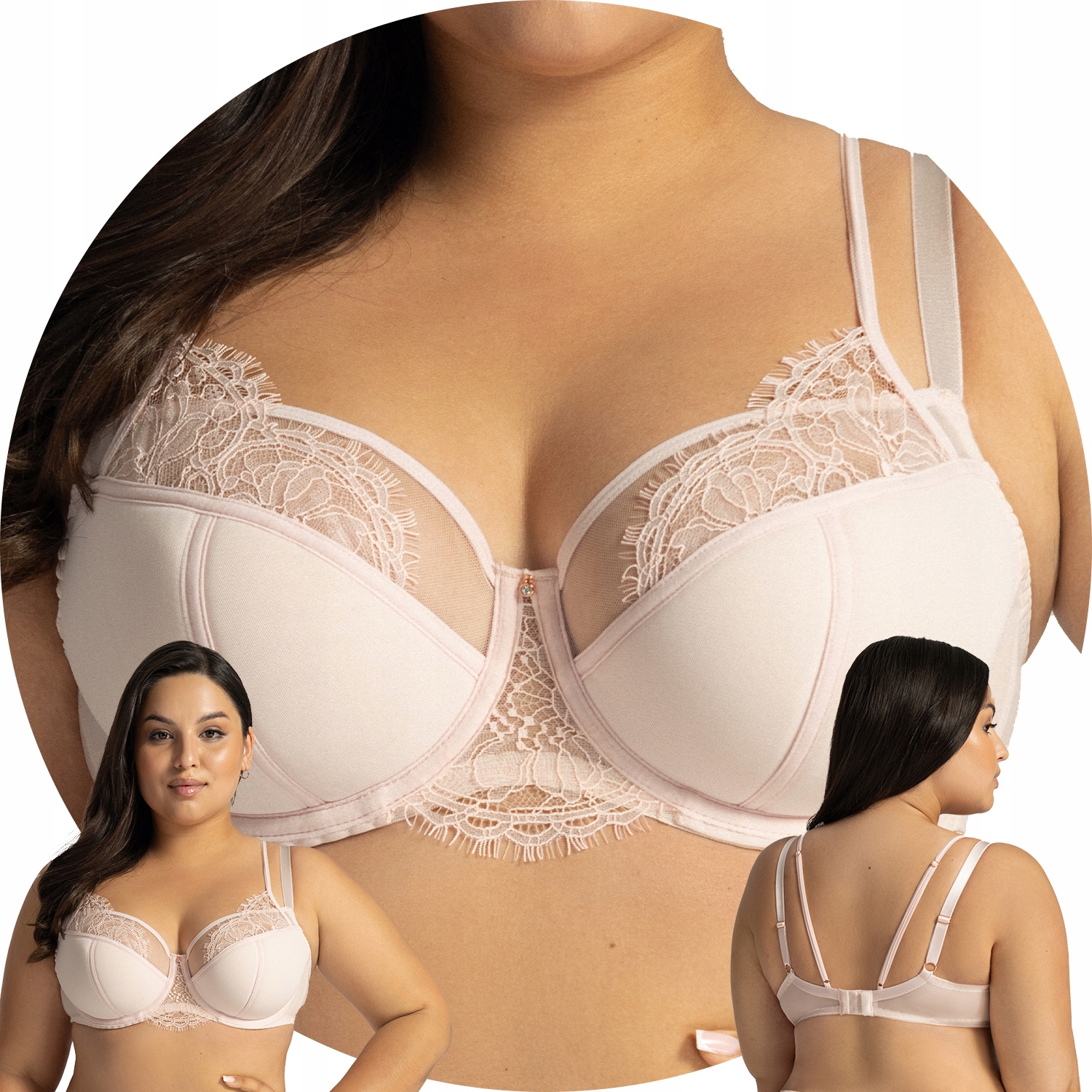 Ava 2163 Serenity powdery krajka Polovyztužená podprsenka 80D Semi Soft