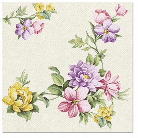 

Serwetki flizelinowe w kwiaty Elegant Garland 50SZ