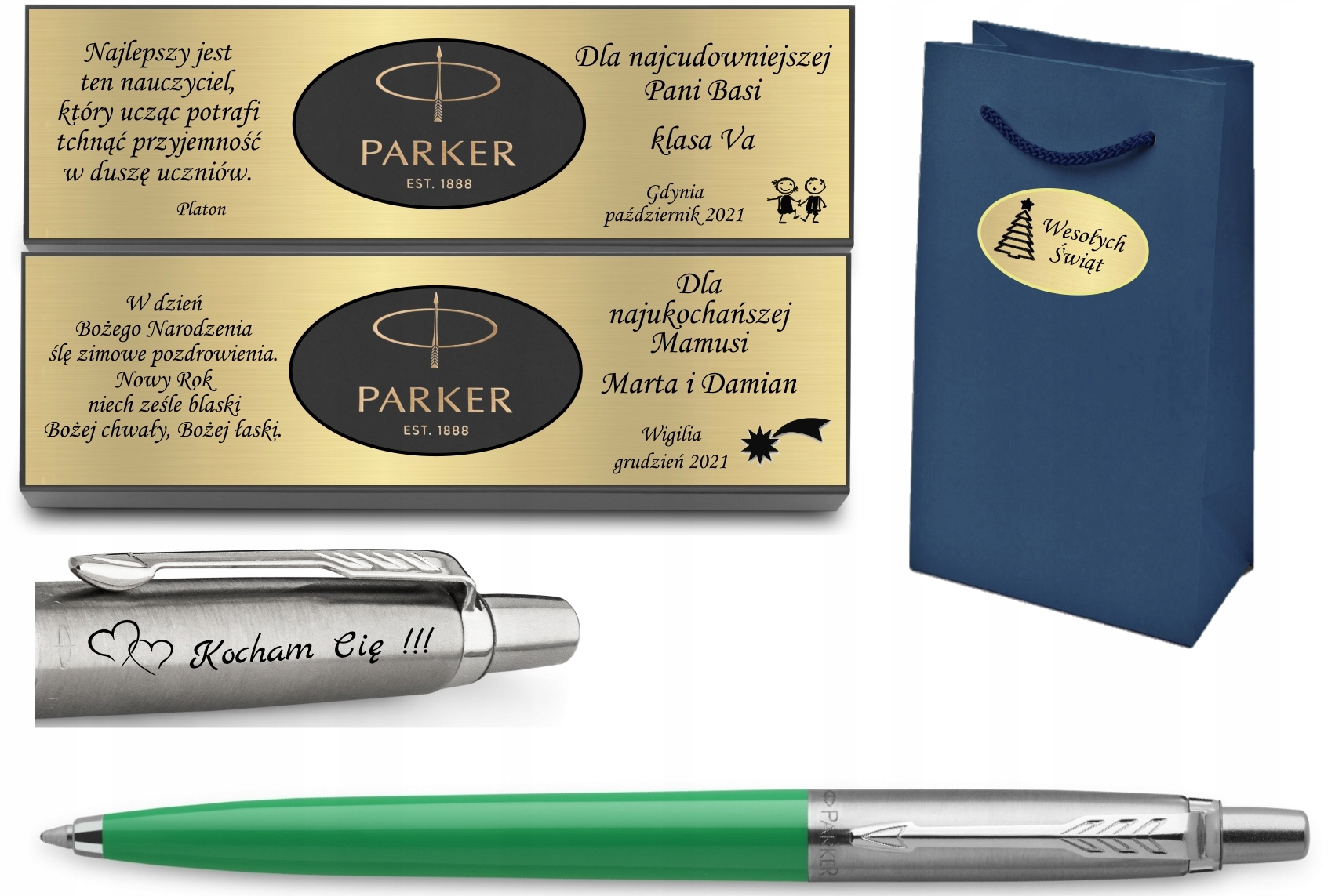

Parker Długopis Jotter Zielony Grawer Tabliczka