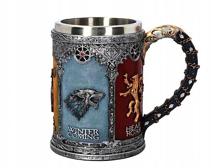 Epický Pivní Sklenice Kubek Boj O Západozemí Hra O Trůny Nerezová Ocel 550 ML Larp