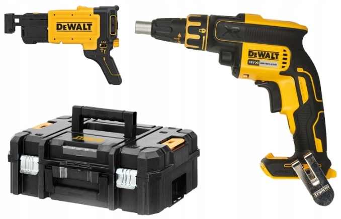 DeWalt Wkrętarka do płyt Gk z magazynkiem w walizce 18V DCF620NT