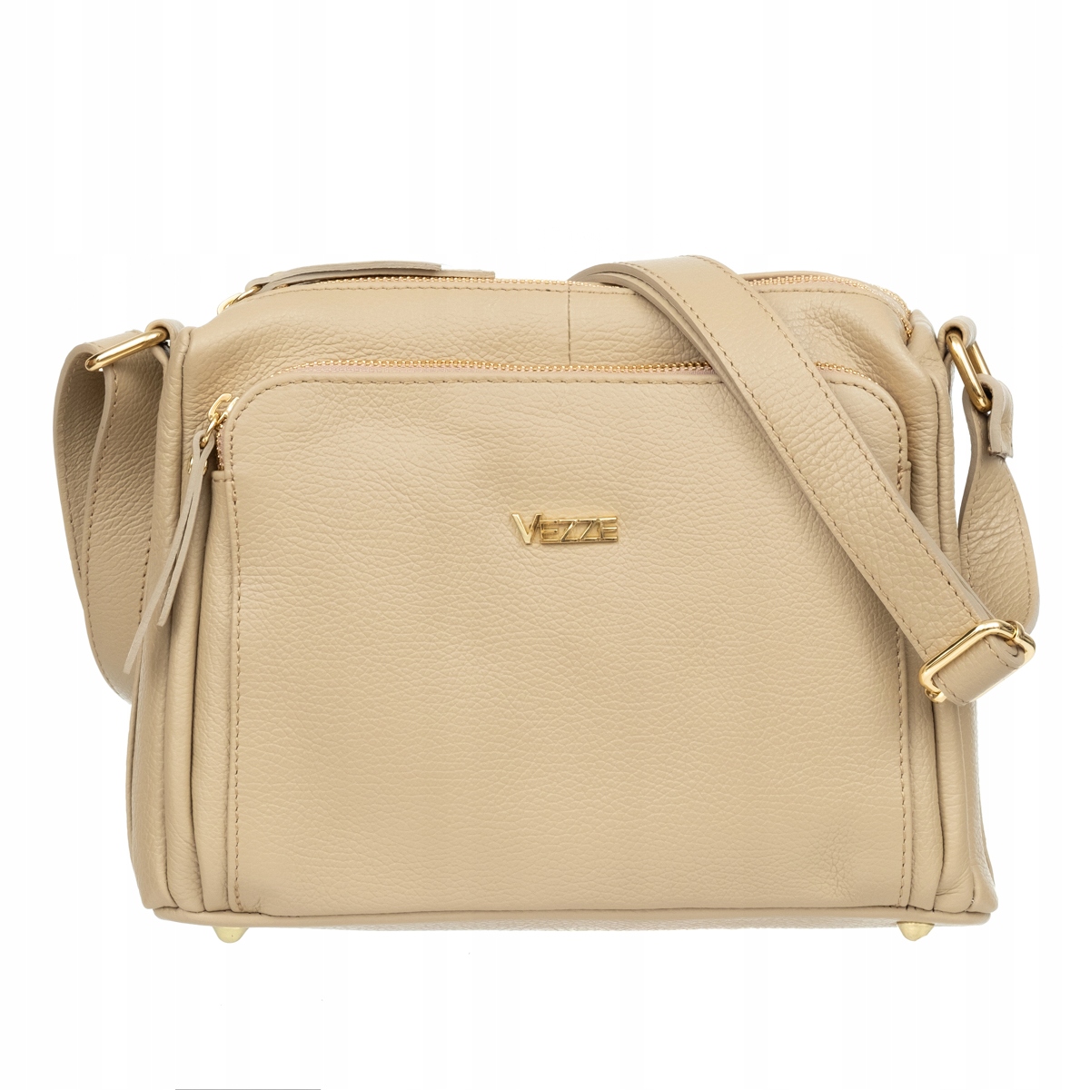 Kožená kabelka Vezze Boria Oro Béžová