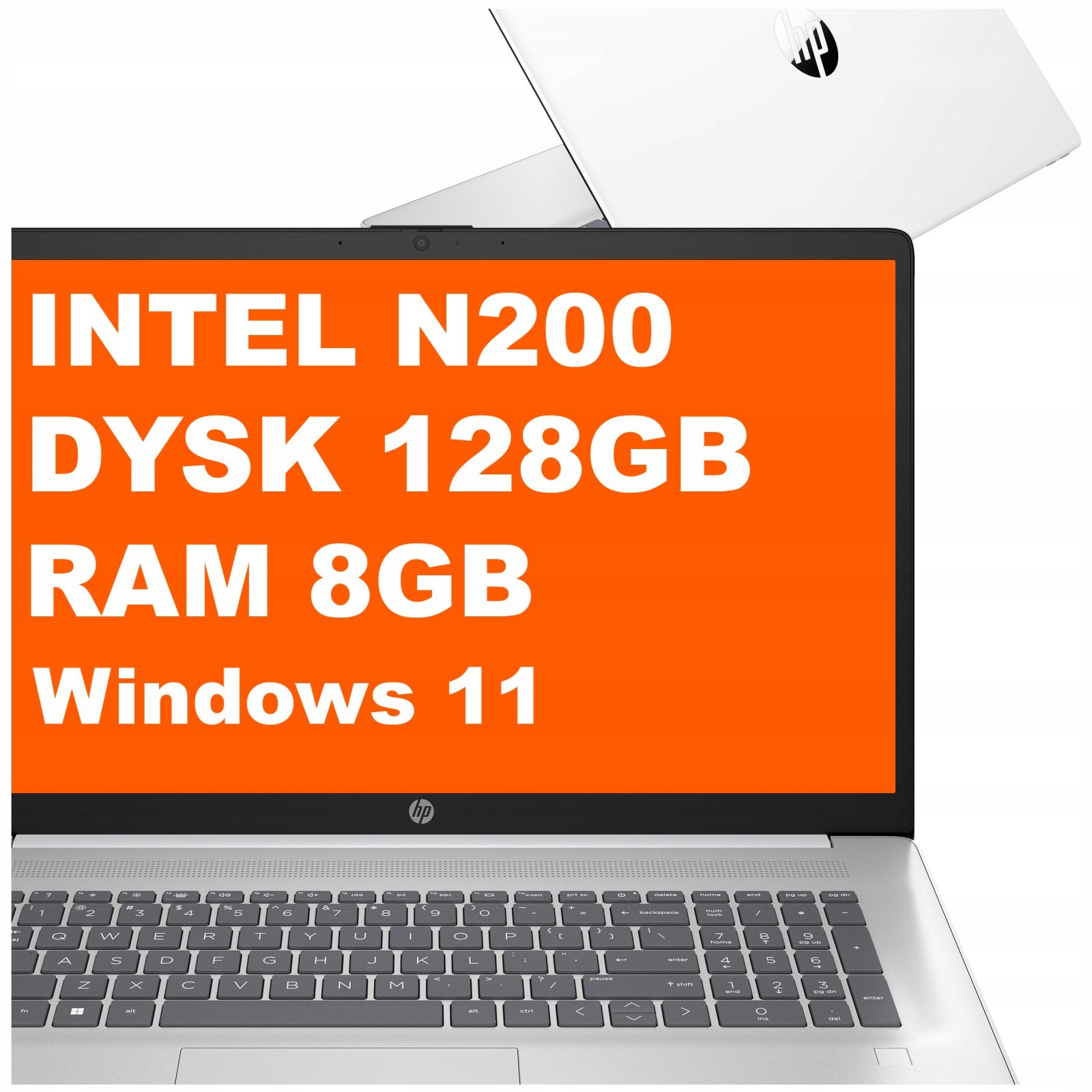 Laptop Hp 17-cn Intel N200 8GB 128GB Ufs Intel Uhd Hd+ Dotyk Win 11 Biały