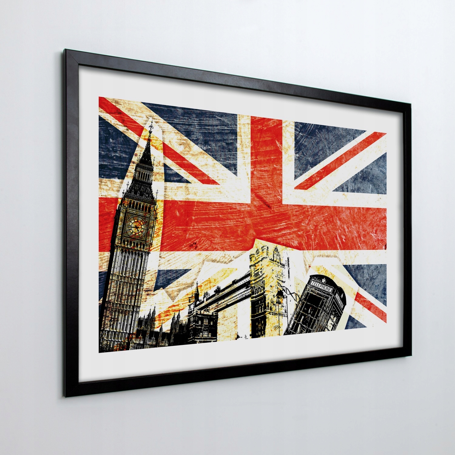 Nástenný obraz v ráme Vlajka Anglicka big ben 100x70