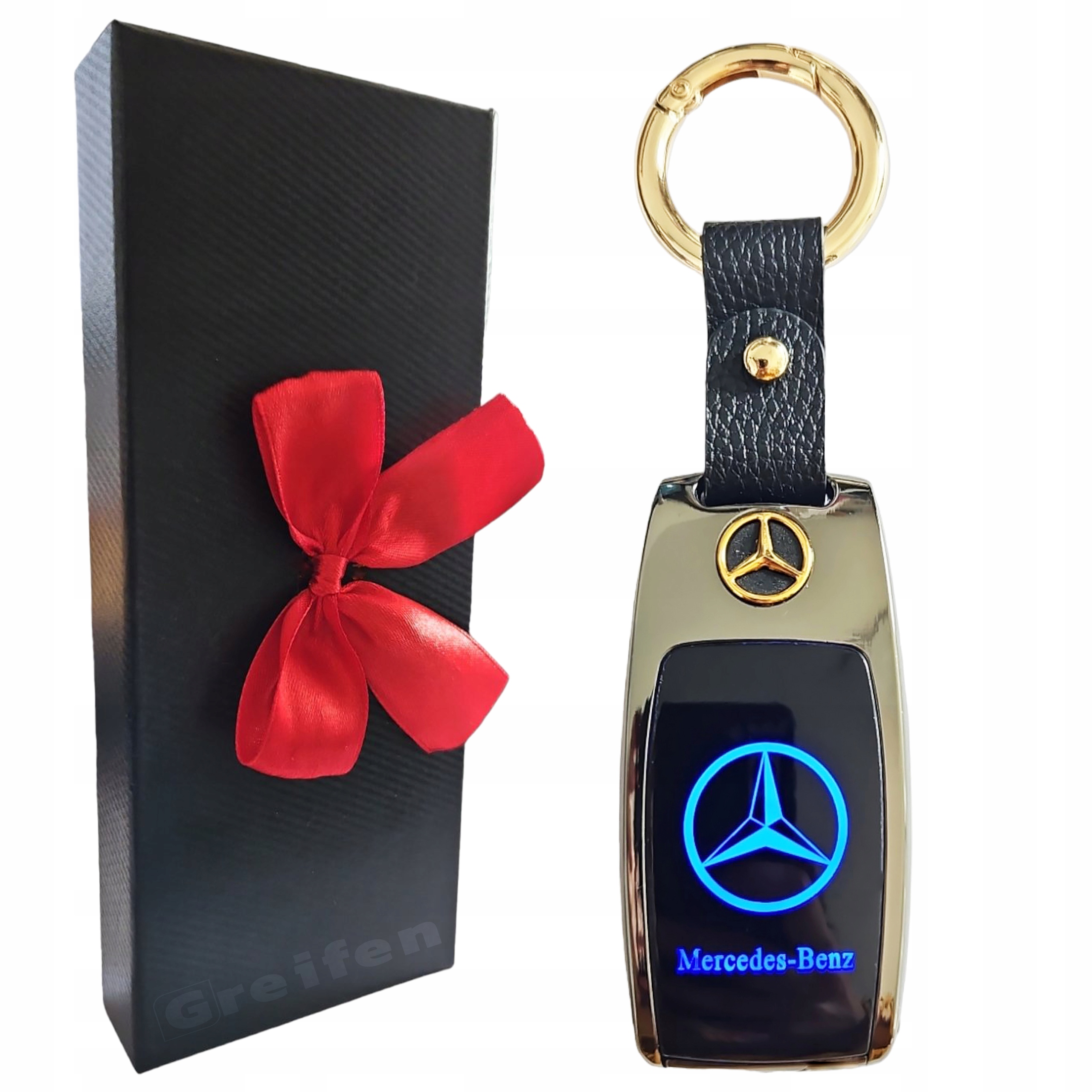 Mercedes Zapalovač Merc Led Přívěsek na klíče Přívěsek dárek