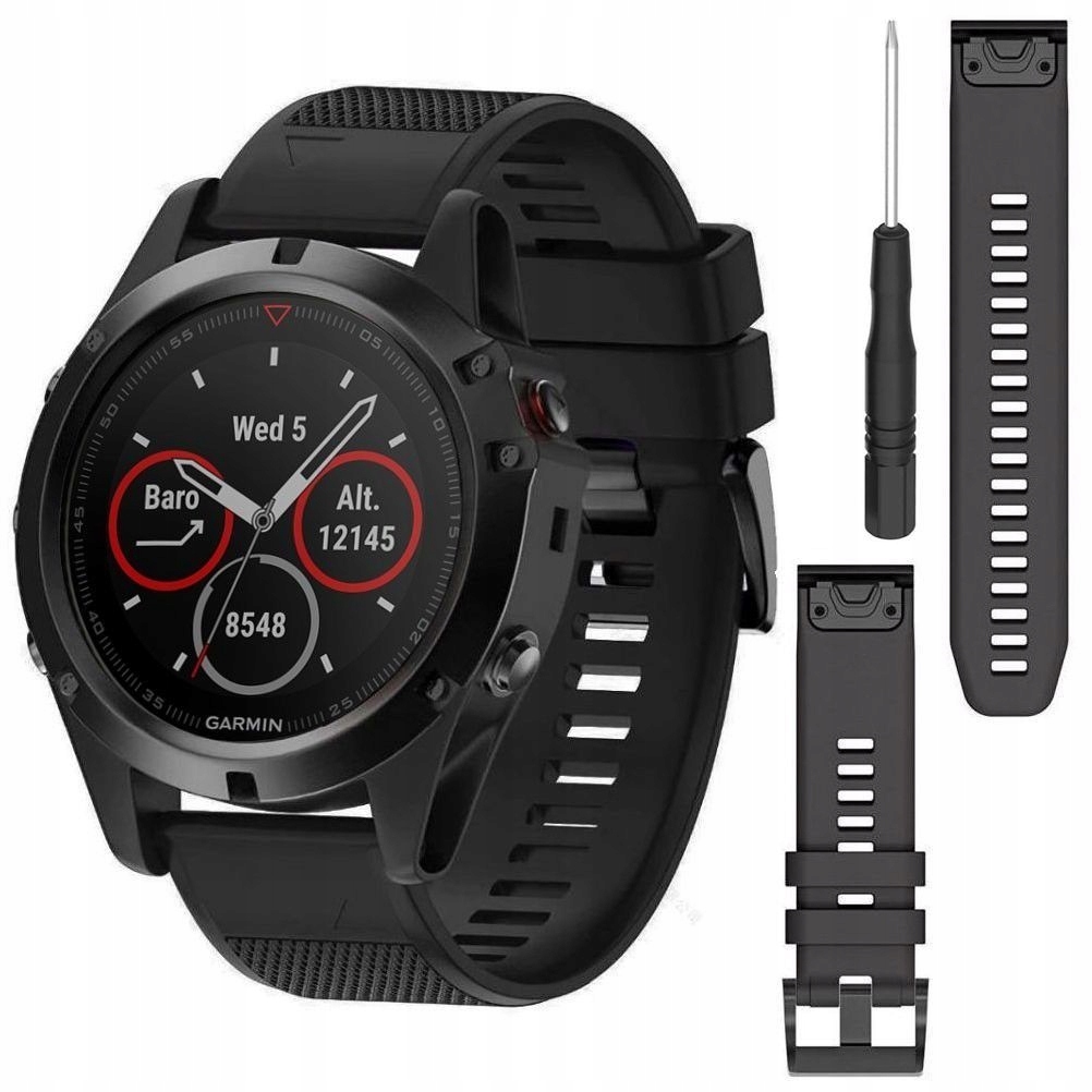 

Garmin Fenix 5 Plus Pasek Silikonowy Czarny