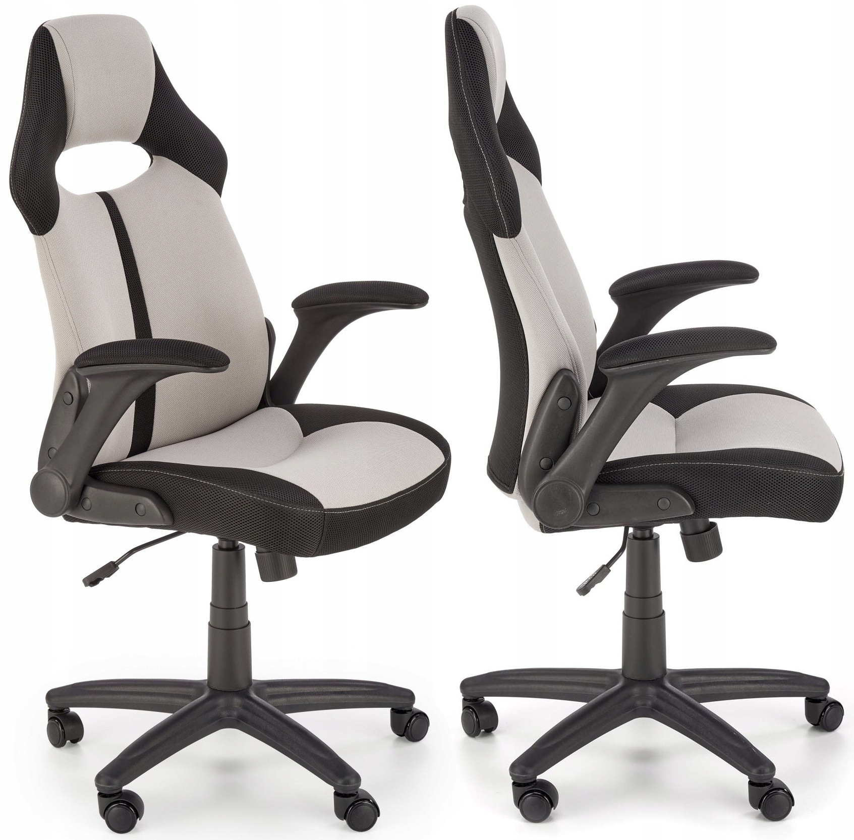 Fotel Biurowy Obrotowy Bloom Szary Popielaty Halma