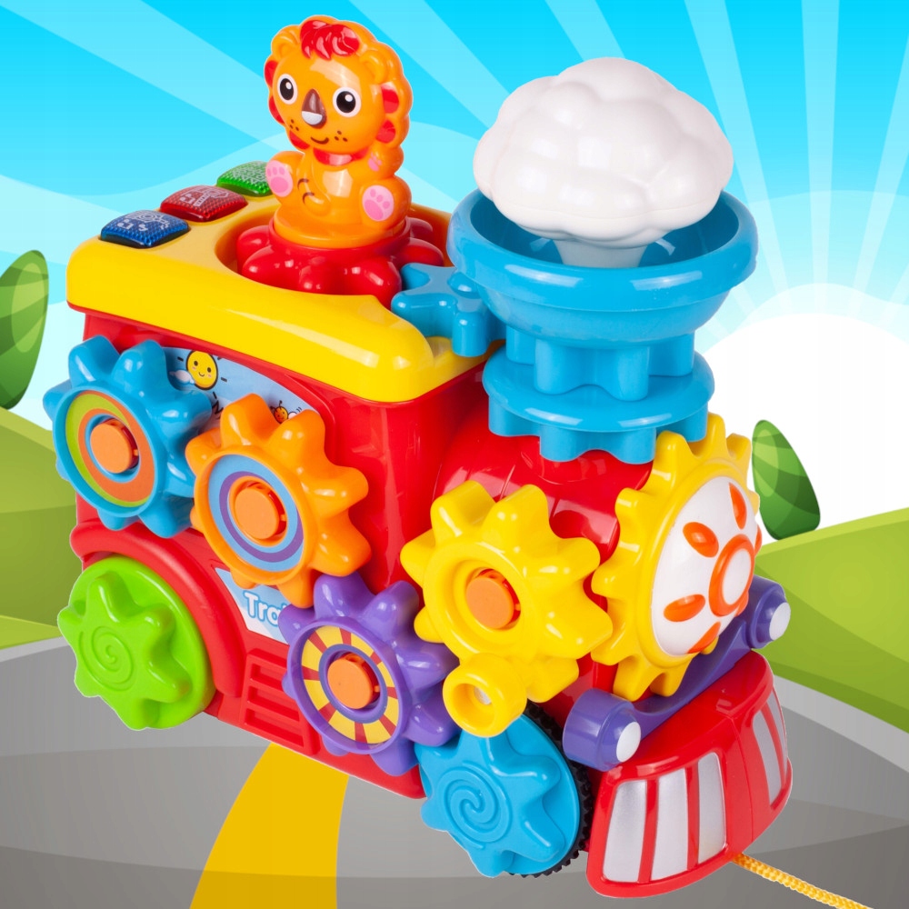 INTERAKTYWNA ZABAWKA CIUCHCIA LOKOMOTYWA Z DŹWIĘKIEM ŚWIATŁA RUCHOME ELEME. Bohater brak