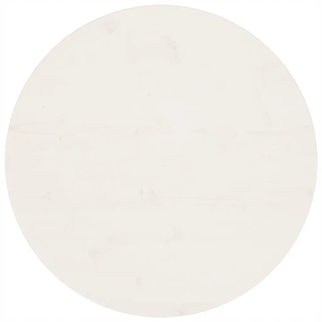 Stolová deska Kulatý z masivního borovicového dřeva, bílá, 70 x 2,5 cm
